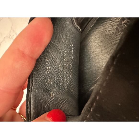 Dansko Booties 38 7-7.5 Bonita Suede Leather Cutout Heeled Ankle Zip Up Black - Picture 7 of 11